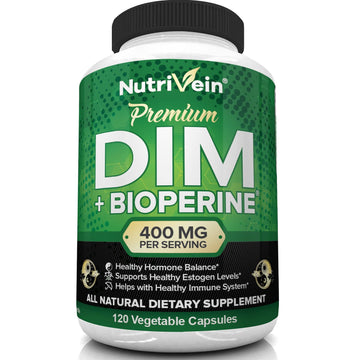 Nutrivein DIM Supplement 400mg Diindolylmethane Plus Bioperine - Maintain Hormone Nutrivein uk supplements