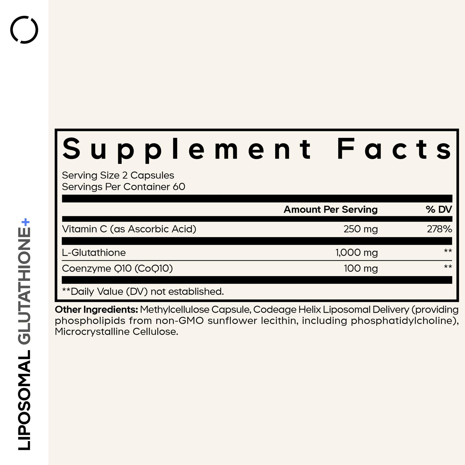 Codeage Liposomal Glutathione+ Supplement - 1000 mg Reduced L-Glutathione Pills, Vitamin C Ascorbic Acid, CoQ10 - Liposomal Delivery - Skin & Antioxidant Support - Non-GMO - 120 Capsules Codeage uk supplements