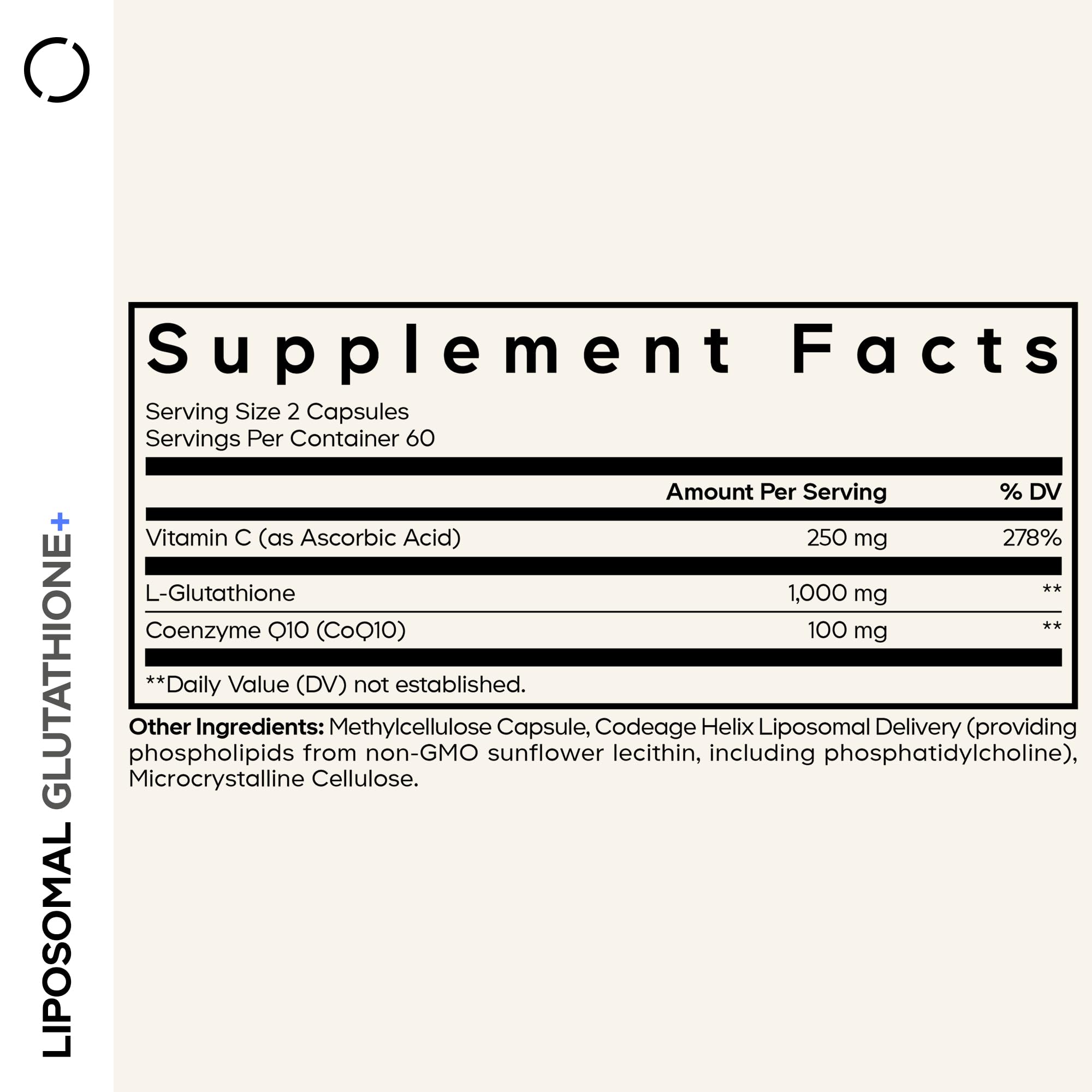 Codeage Liposomal Glutathione+ Supplement - 1000 mg Reduced L-Glutathione Pills, Vitamin C Ascorbic Acid, CoQ10 - Liposomal Delivery - Skin & Antioxidant Support - Non-GMO - 120 Capsules Codeage uk supplements