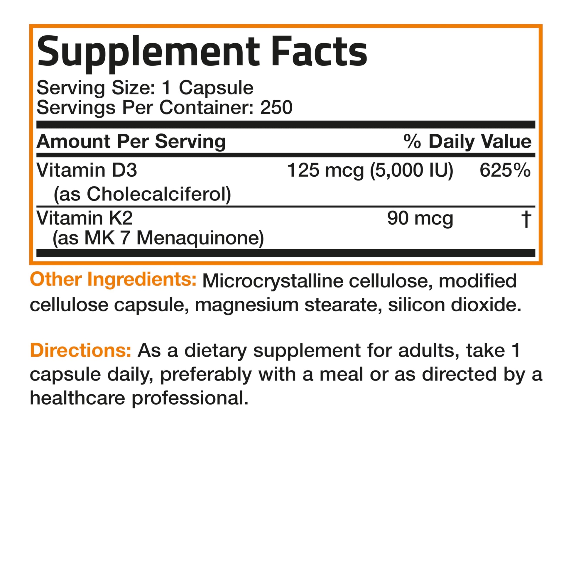 Bronson Vitamin K2 (MK7) with D3 Supplement Bone and Heart Health Non-GMO Bronson uk supplements