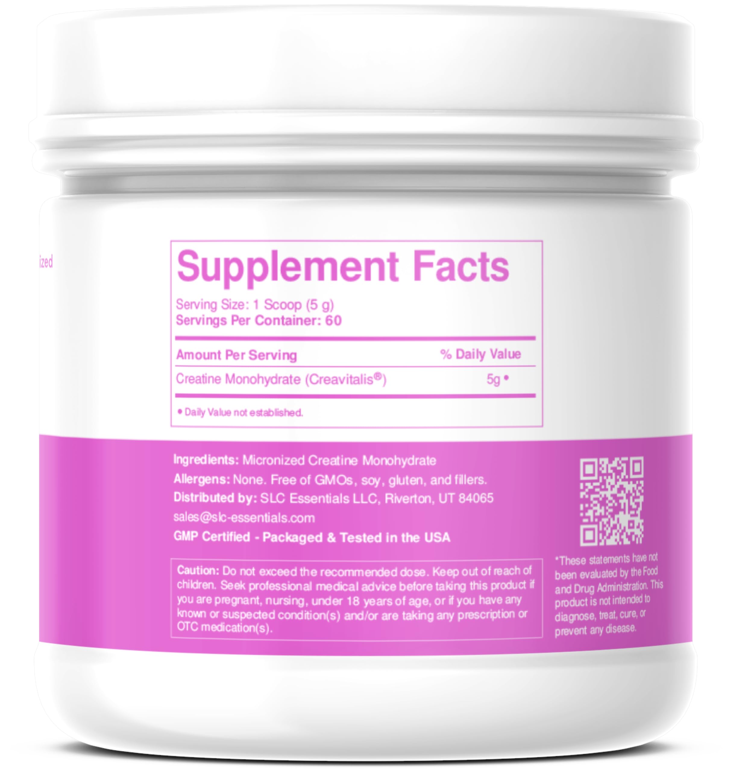 SLC Essentials Creatine Monohydrate Powder | 100% Pure Micronized Creavitalis® | German-Made | Unflavored, No Fillers | Supports Muscle Strength, Recovery, & Cognitive Energy | 5g Servings SLC Essentials uk supplements