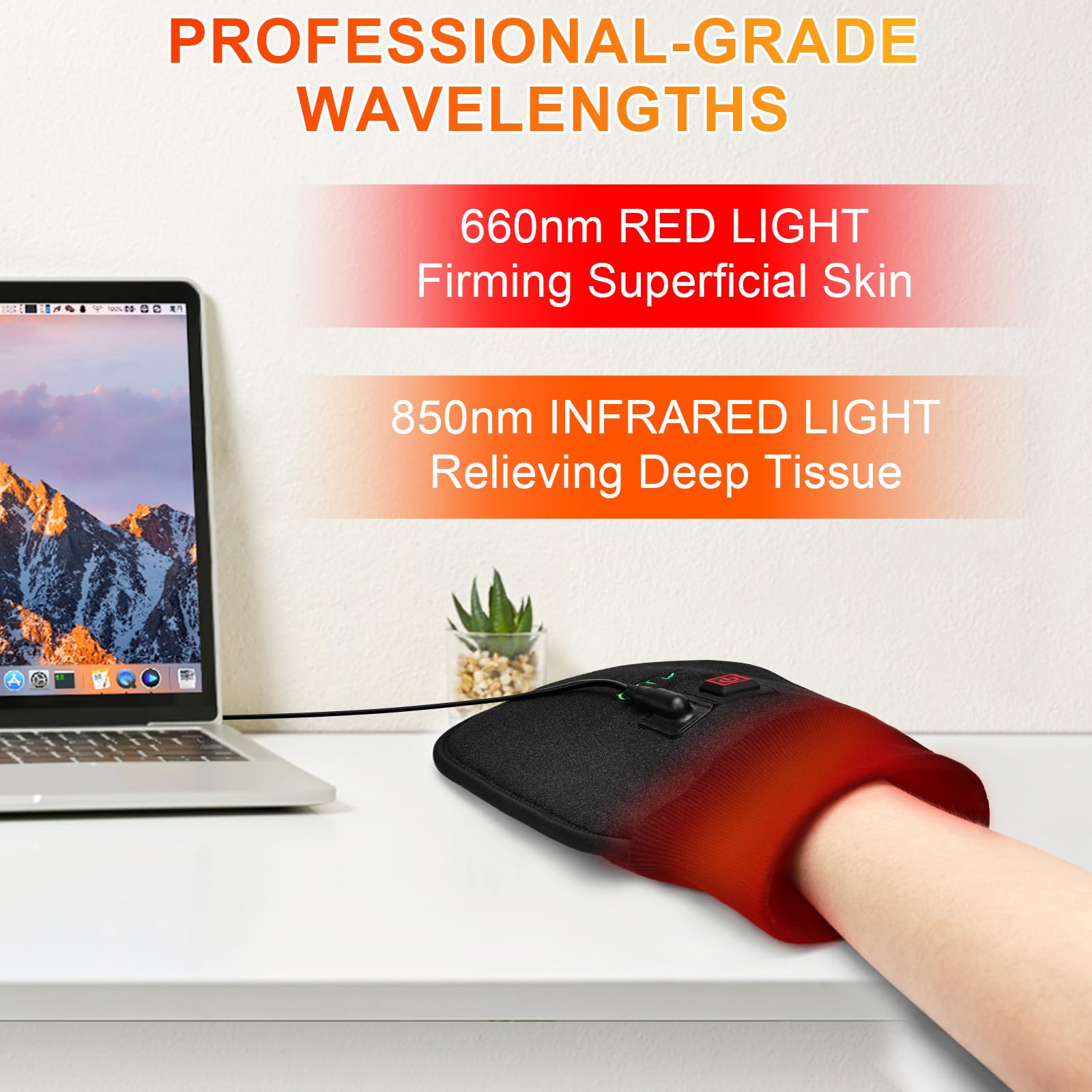 UTK Red Light Therapy Glove for Hands, Double-Sided Infrared Light Therapy Device for Finger UTK uk supplements