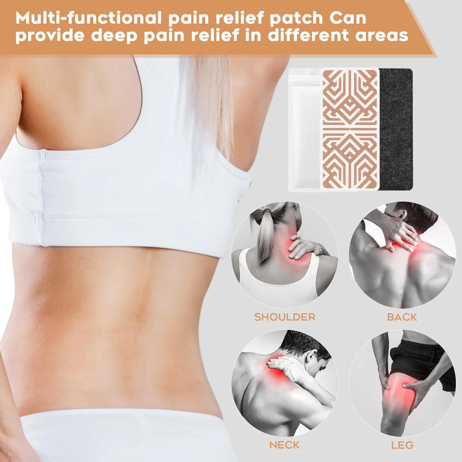 XAYIUIYAX Menthol Pain Patches, Cooling Pain Relief for Sore Muscle Relief - Includes 3 Adhesives, 1 Patch & 1 Carry Case - Relief Back, Shoulder & More - 3.03" × 6.30" - 0327 XAYIUIYAX uk supplements
