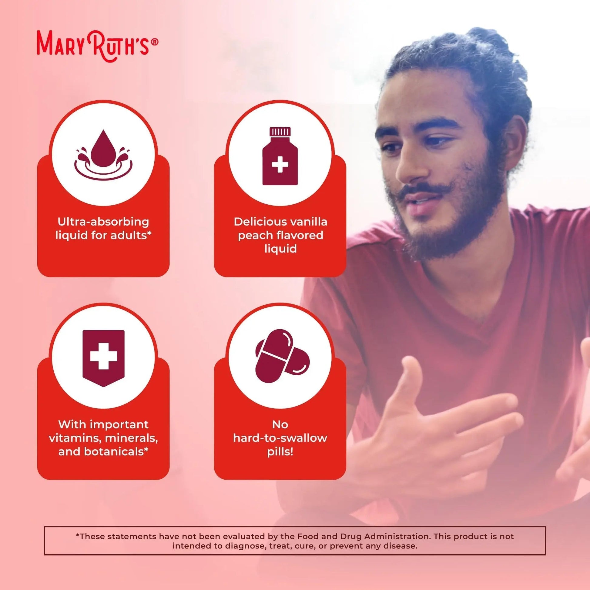 MaryRuth Organics Multivitamin for men | Sugar Free mens Multivitamin | Liquid Vitamins for men | Immune Support Supplement | MaryRuth Organics uk supplements