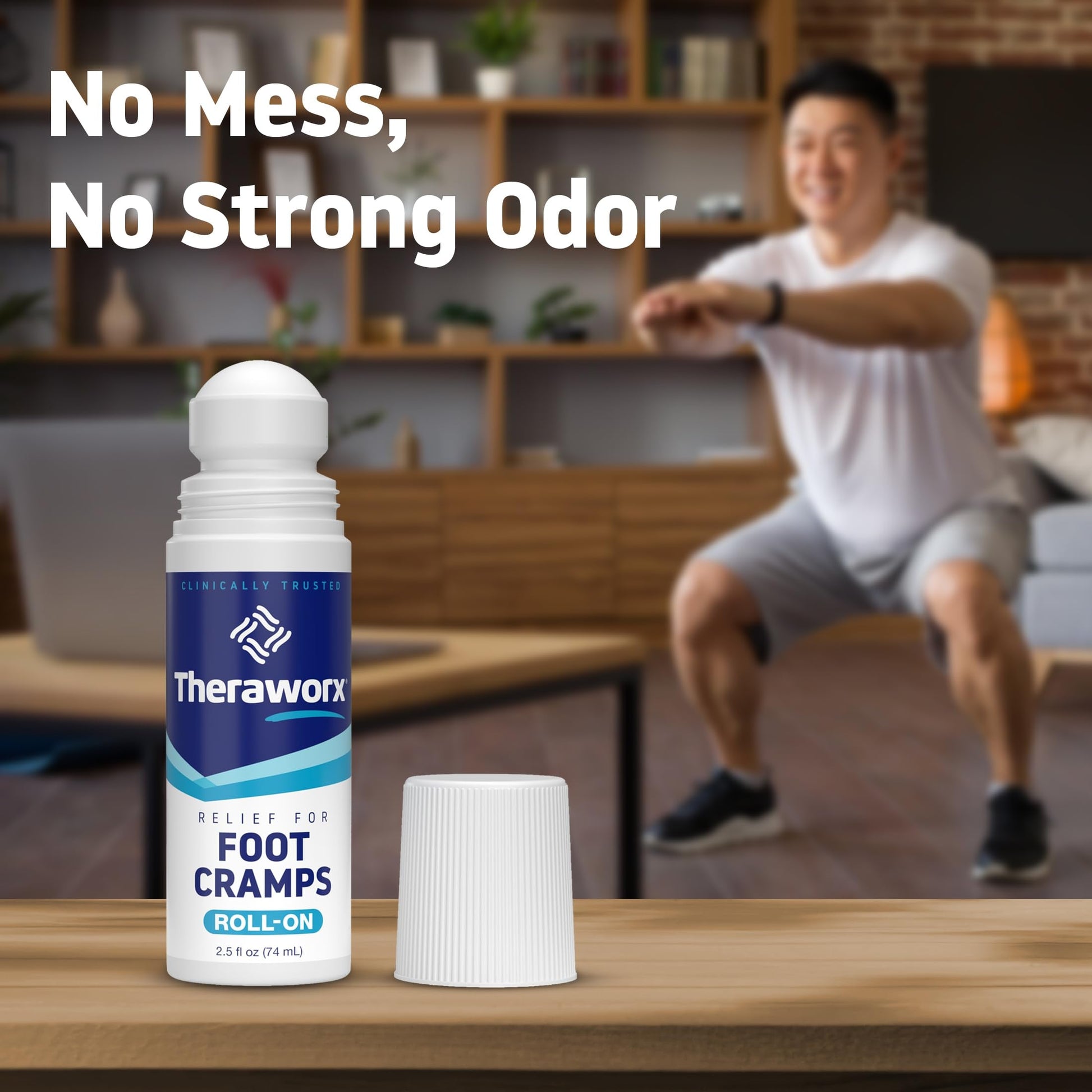 Theraworx Relief for Foot Cramps, Fast-Acting Foot Cramp Relief Roll-On - 2.5 Oz - 1 Count Theraworx uk supplements