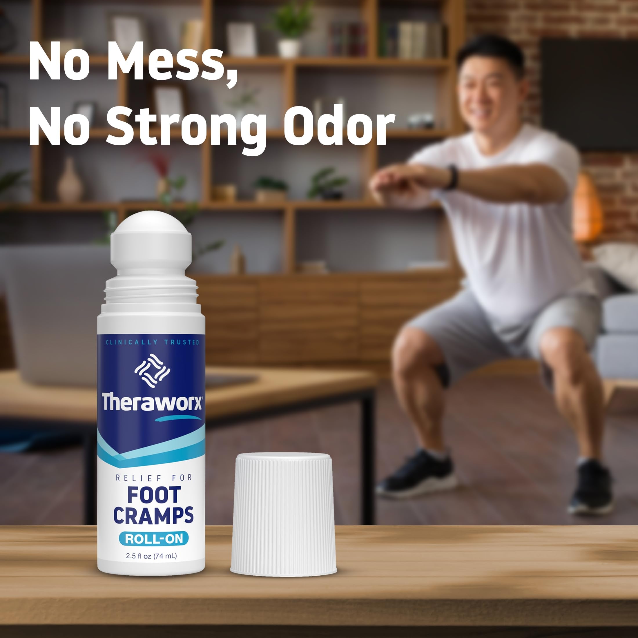 Theraworx Relief for Foot Cramps, Fast-Acting Foot Cramp Relief Roll-On - 2.5 Oz - 1 Count Theraworx uk supplements