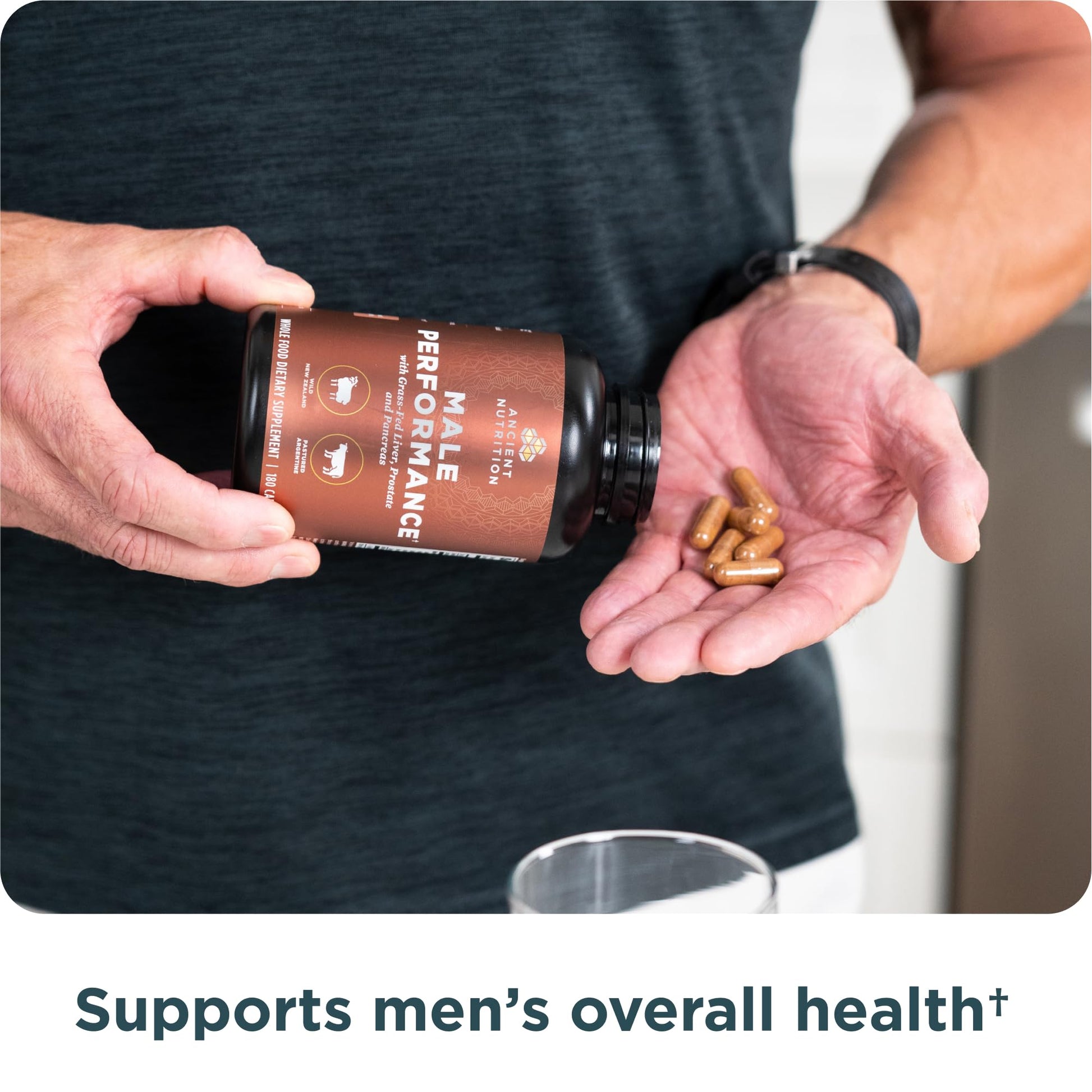 Ancient Nutrition Organ Supplements for Men, Grass-Fed and Wild Organ Complex Capsules, Liver, Prostate, Pancreas Supports Male Performance, Healthy Aging, 180 Ct Ancient Nutrition uk supplements