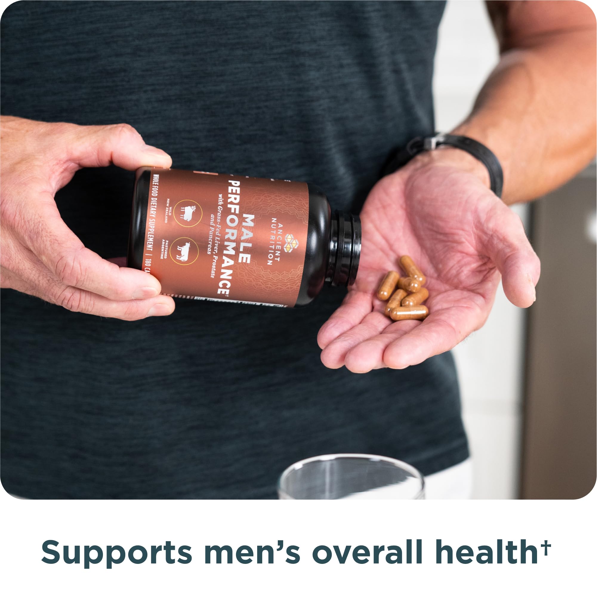 Ancient Nutrition Organ Supplements for Men, Grass-Fed and Wild Organ Complex Capsules, Liver, Prostate, Pancreas Supports Male Performance, Healthy Aging, 180 Ct Ancient Nutrition uk supplements
