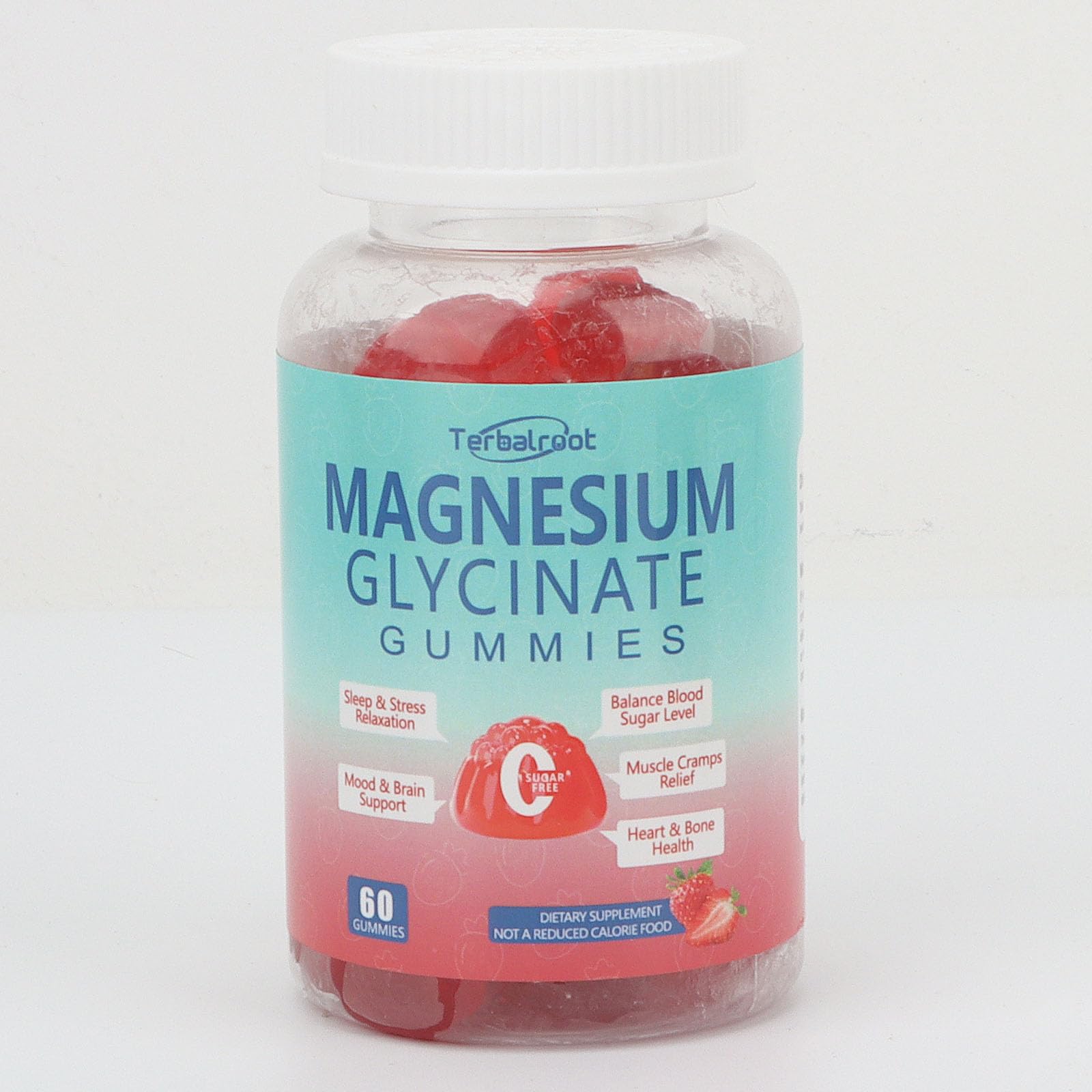 Magnesium Glycinate Gummies 400mg, Sleep & Relaxation Support, Sugar Free Vegan Magnesium Gummies for Adults Magnesium Supplements for Muscle Cramps, Stress Relief, Calm Mood,High Absorption, 60 Count Terbalroot uk supplements