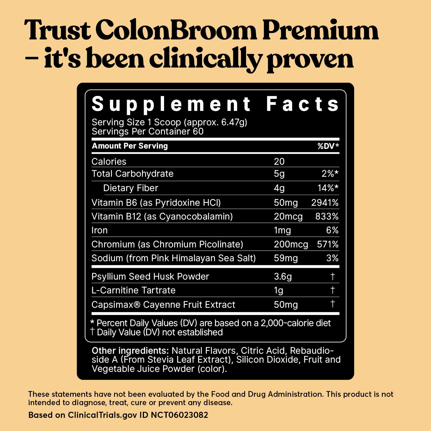 ColonBroom Premium Psyllium Husk Powder (Strawberry) - Colon Cleanse for Bloating ColonBroom uk supplements