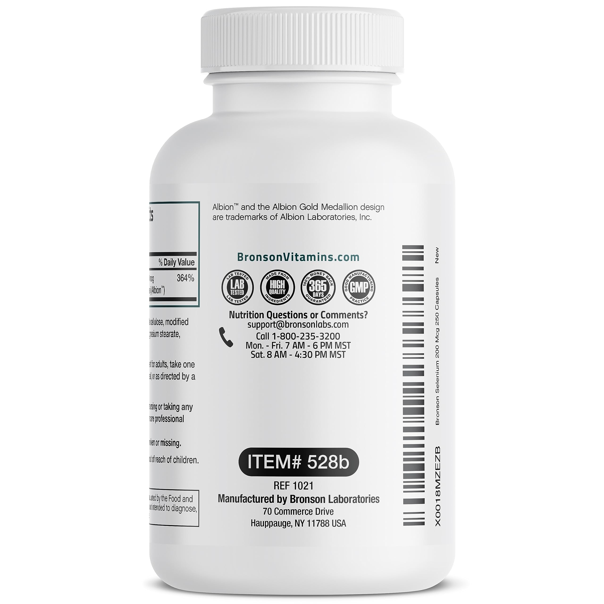 Bronson Selenium 200 mcg – Yeast Free Chelated Amino Acid Complex - Essential Trace Bronson uk supplements