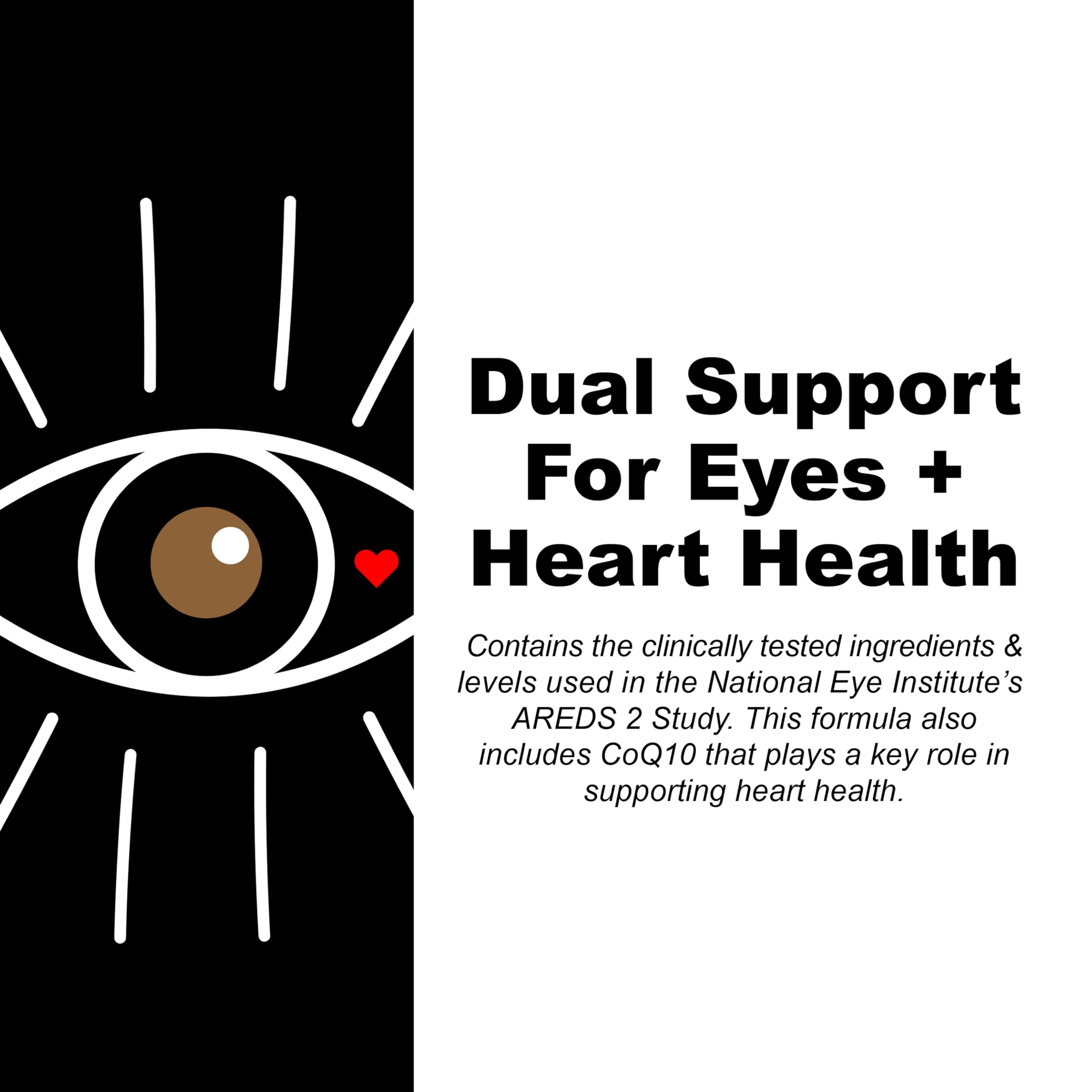 Generic4ME AREDS 2 SoftGels, 100 mg CoQ10 for Heart Health, 500 mg Vitamin C, 400 IU Vitamin E, 10 mg Lutein, 2 mg Zeaxanthin, 80 mg Zinc, 2 mg Copper - Supports Eye Health - 100 Mini SoftGels Generic4ME uk supplements