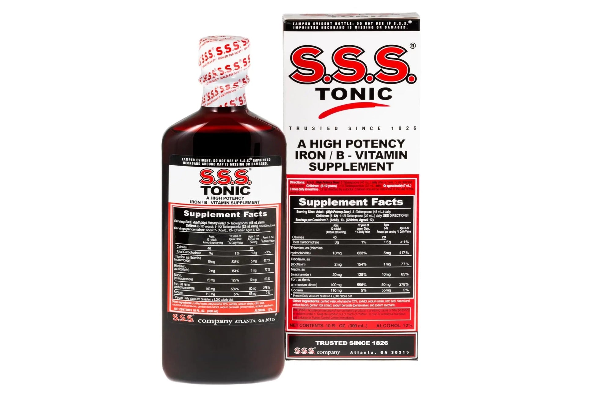 S.S.S. Tonic, Iron and Vitamin B Supplement, High Potency Vitamins, Bottle,10 Fl Oz (Pack of 1) S.S.S. CO. uk supplements