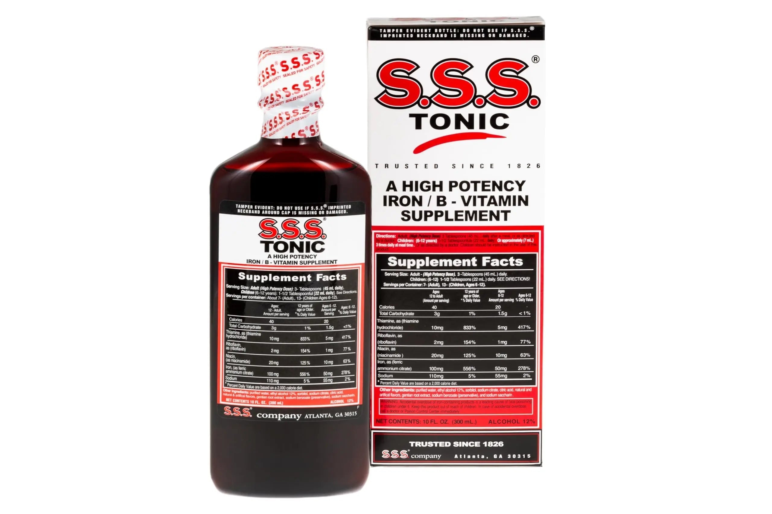 S.S.S. Tonic, Iron and Vitamin B Supplement, High Potency Vitamins, Bottle,10 Fl Oz (Pack of 1) S.S.S. CO. uk supplements