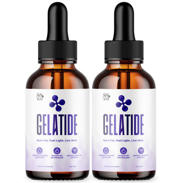(2 Pack) Gelatide Drops, Official Gelatide Health Support Formula with All Natural Ingredients, Advanced Active Lifestyle Support Supplement Max Strength Vitamin Formula for Women & Men (60 Servings) MJO uk supplements