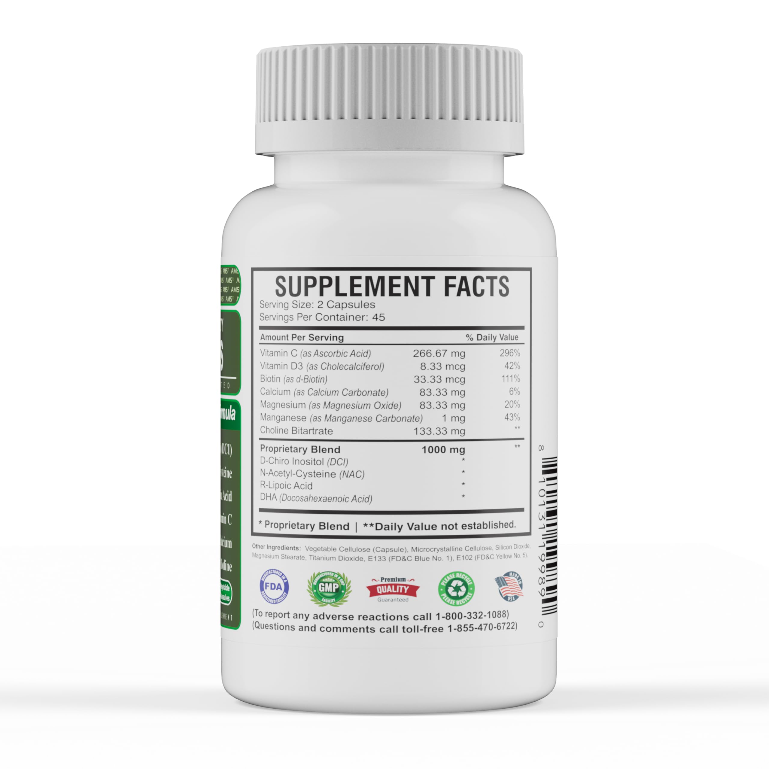 America Medic & Science WFS Plus Fertility Supplements for Women (90 Capsules) Supports Ovulatory Health | Natural Preconception Vitamins, Reproductive Aid, with D-Chiro Inositol, DHA |15-Day Supply. America Medic & Science uk supplements