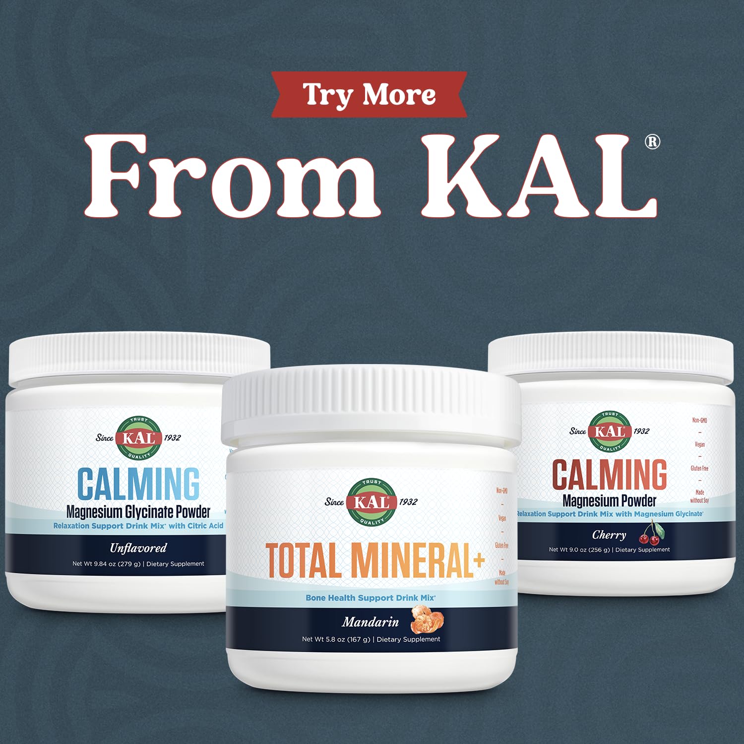 KAL Total Mineral+ Powder - Total Complex - Magnesium Glycinate, Zinc, Calcium and More - Bone Health & Whole Body Support Supplement - Vegan, Non-GMO, Gluten-Free 60-Day Guarantee - 30 Servings KAL uk supplements