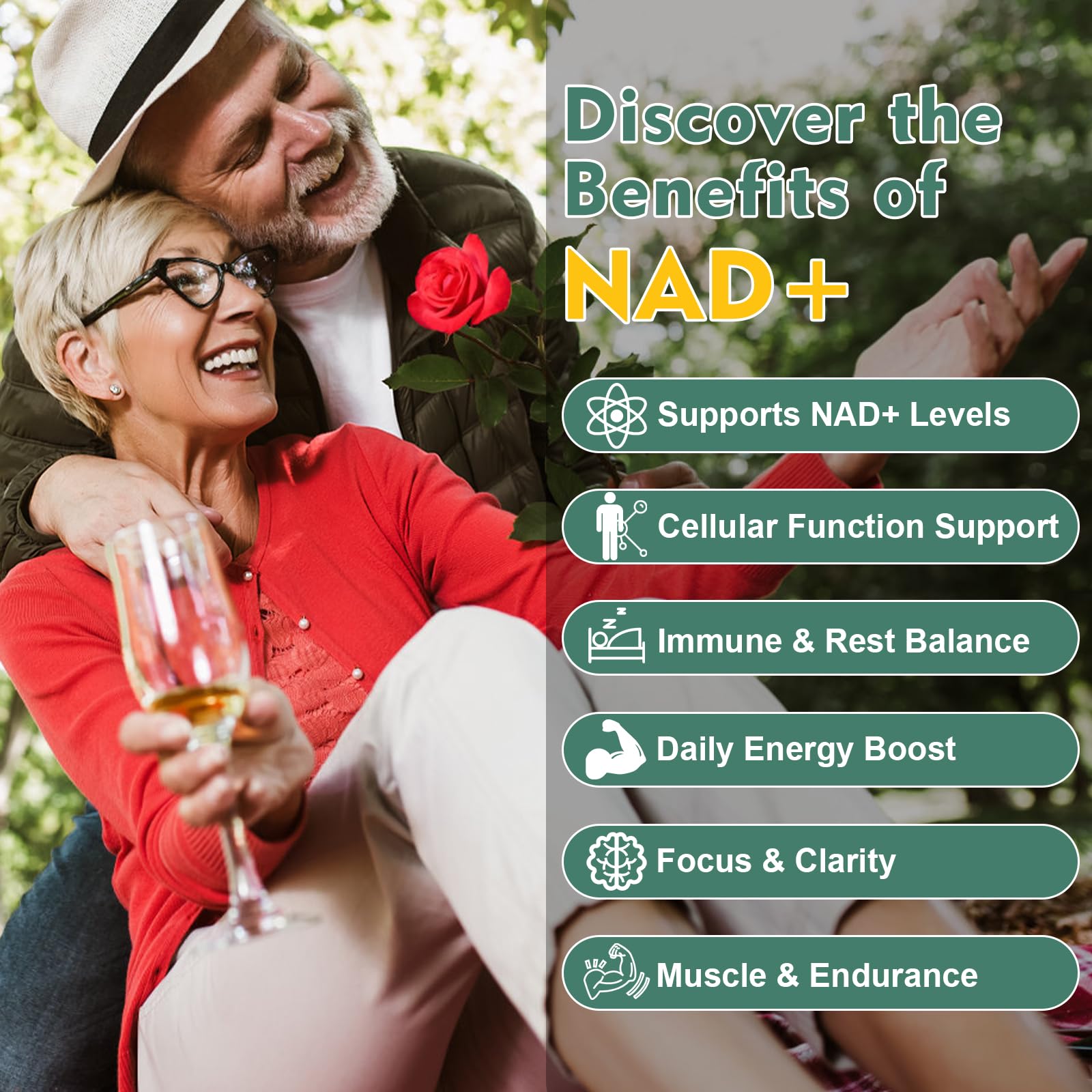 NAD Supplement 500mg, Pure Organic NAD+ Supplement for Women & Men, NAD+ with Trans-Resveratrol & CoQ10 & Quercetin for Cellular Energy & Healthy Aging, NMN Alternative (90 Vegan Caps) VitaHarbor uk supplements