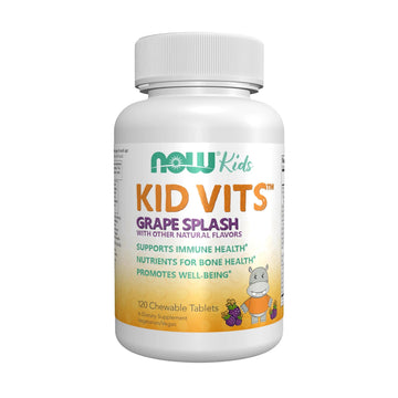 Now Kids Supplements, Kid Vits Multivitamin, Grape Flavor, 120 Chewable Tablets NOW Foods uk supplements