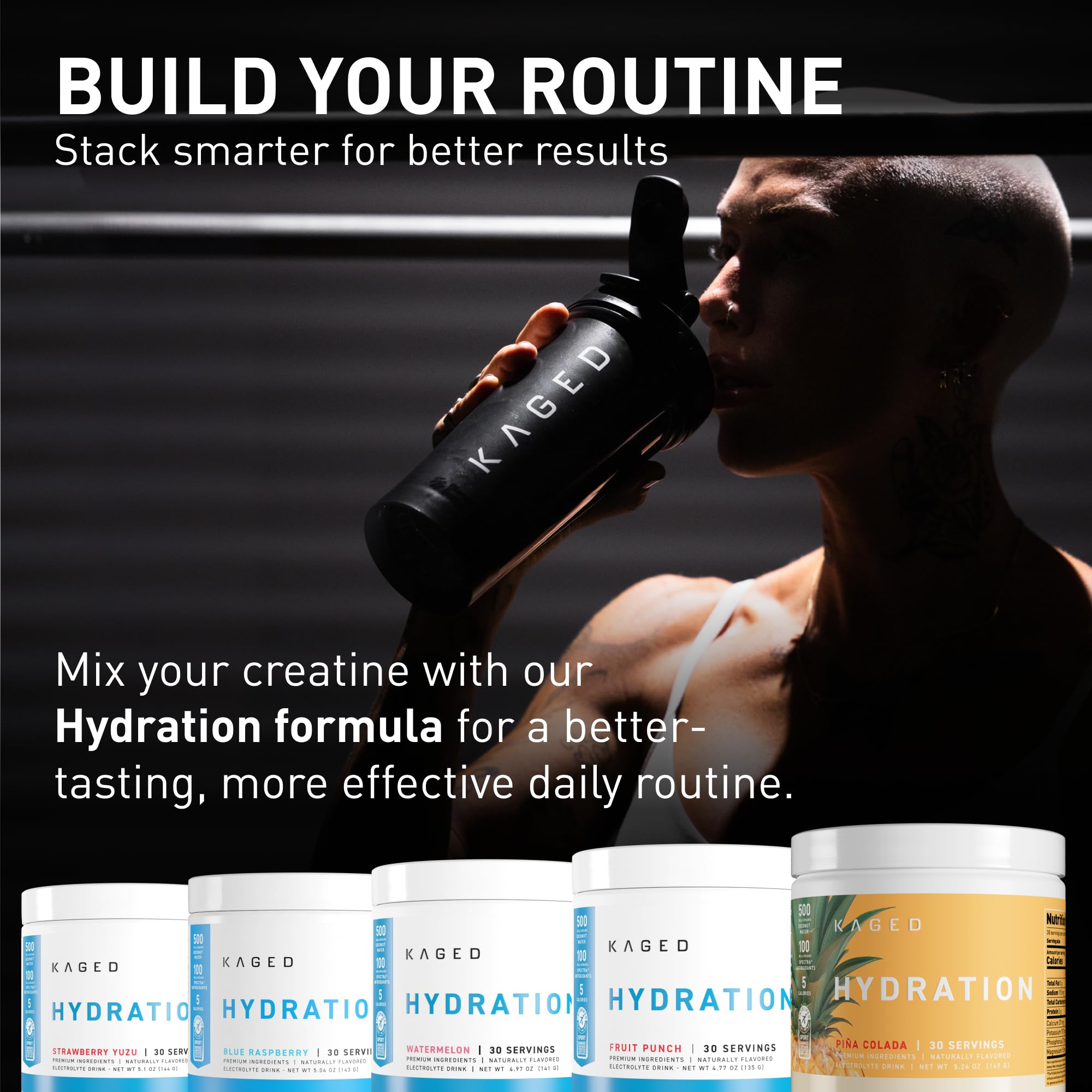 Kaged Creatine Monohydrate Micronized Powder | Unflavored | Muscle Building & Recovery | 5000 mg Per Serving | Vegan, Gluten Free, Easily Digestible Kaged uk supplements
