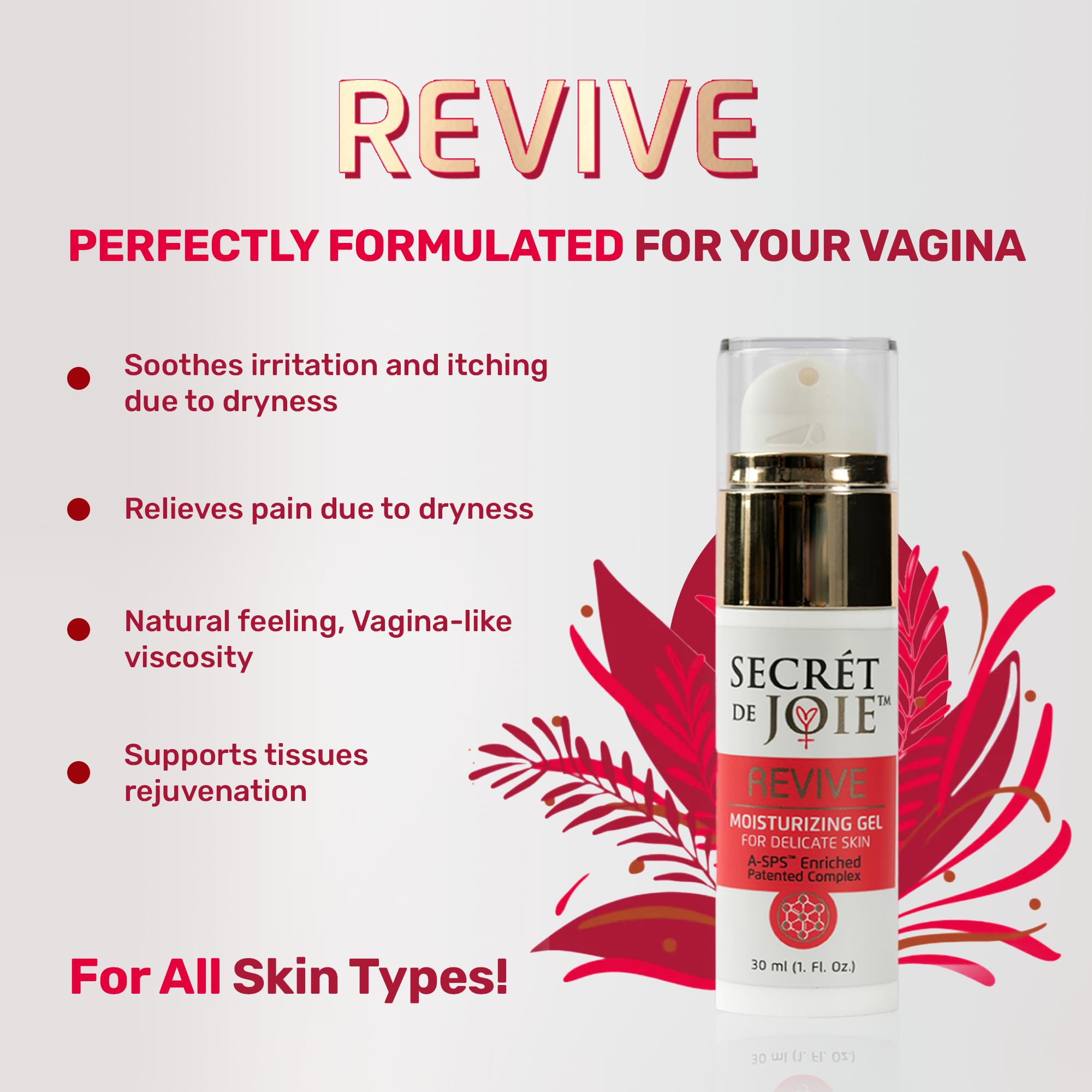 SECRET DE JOIE REVIVE Vaginal Moisturizer for Women - Long-Lasting Dryness & Discomfort Relief SECRET DE JOIE uk supplements