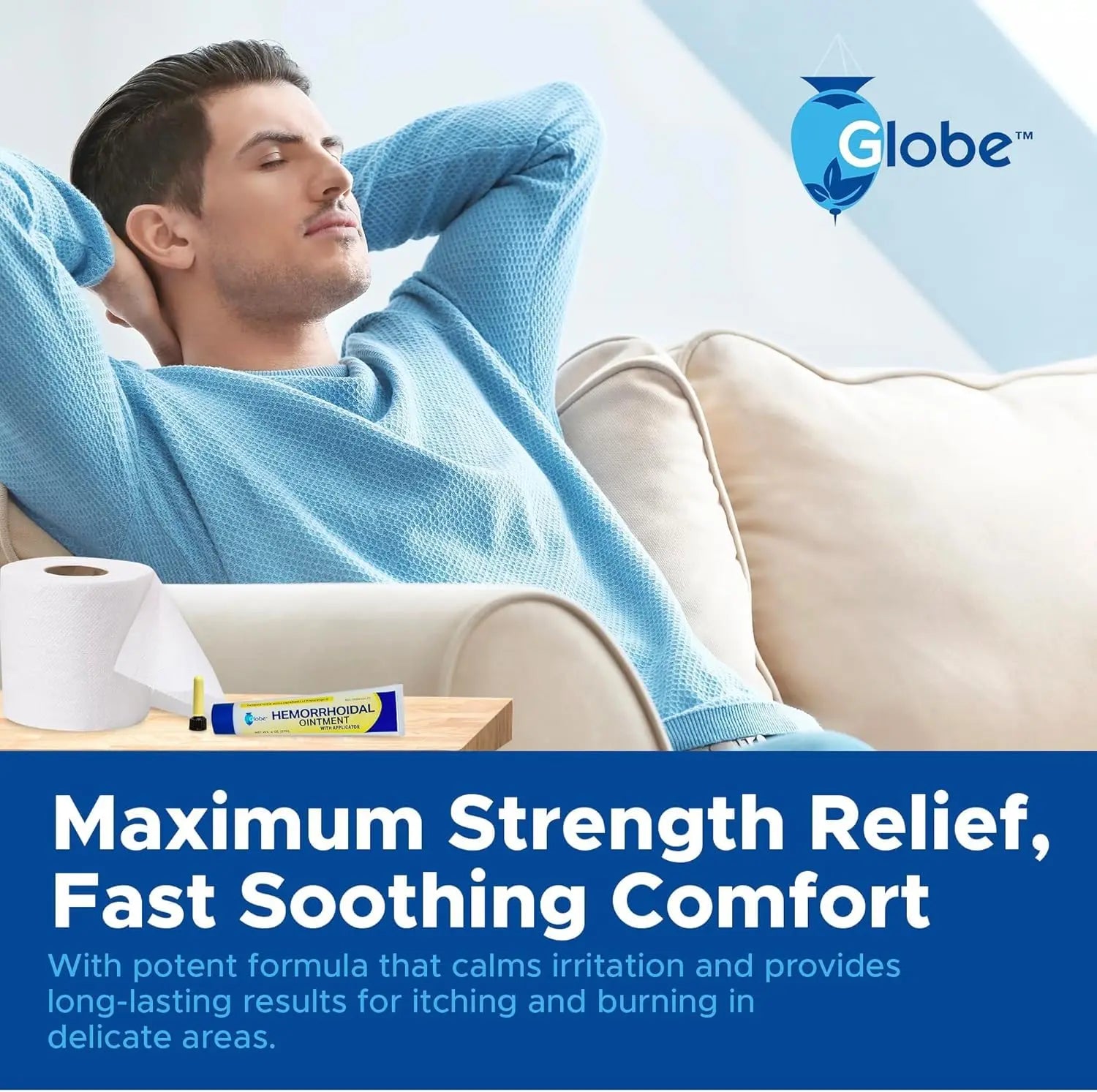 Globe Hemorrhoidal Ointment, Phenylephrine HCl, Petrolatum, Mineral Oil, Relief from Burning, Itching and Discomfort of Hemorrhoids, 2 Ounces (4 Pack) Globe uk supplements