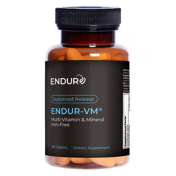 ENDUR-VM - Multivitamin Vitamin A, C, D, E, B12 & Zinc (Without Iron) SR (Sustained Release) 22 Essential Nutrients to Support Overall Wellness for Men & Postmenopausal Women - 150 Tablets Endurance Products uk supplements