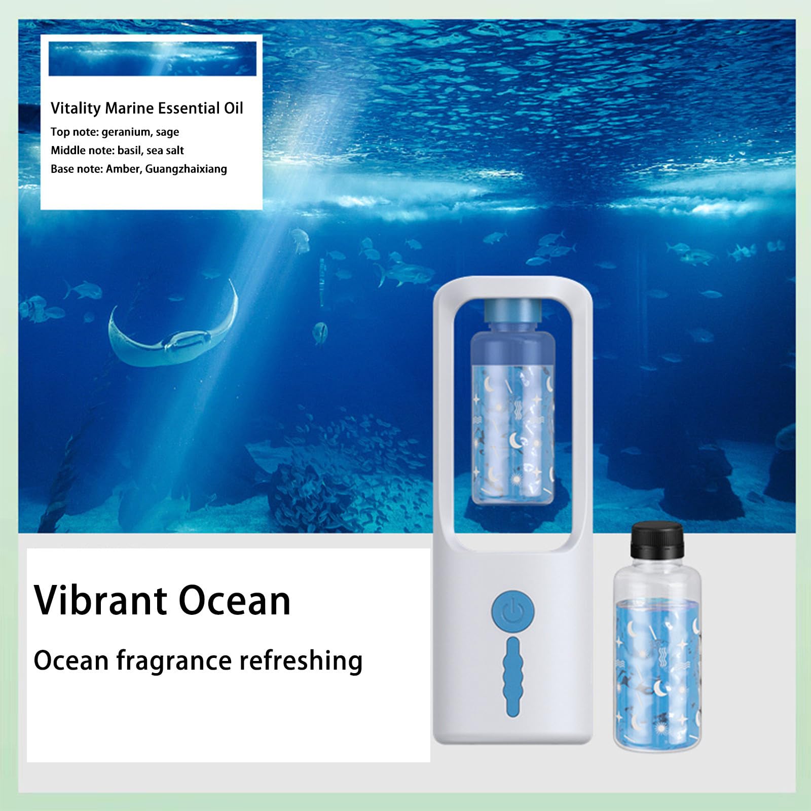 50ml Odor Removal Rotating Smog Essential Oil Diffuser, 3 Stage Timing Adjustment Incense USUPDD uk supplements