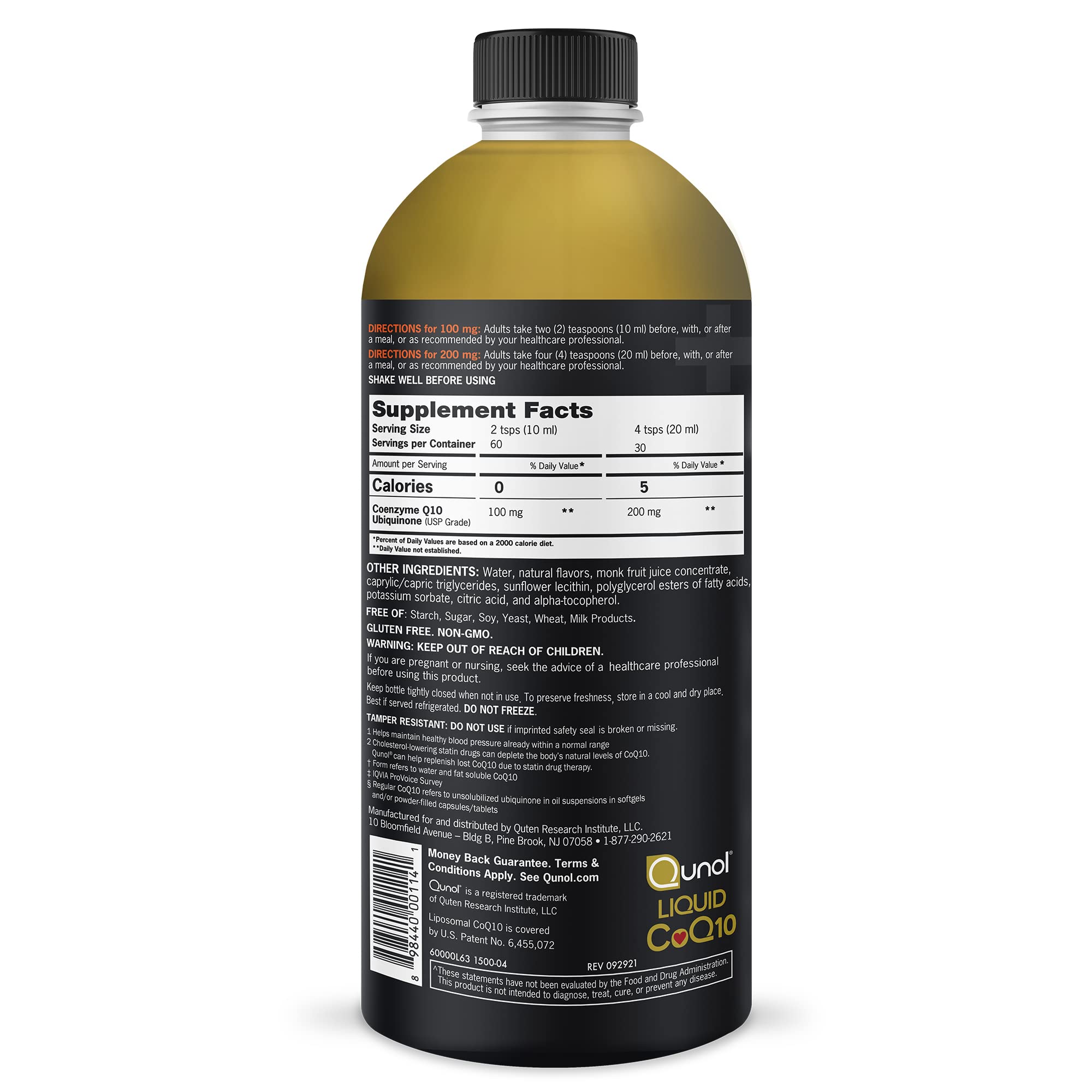Qunol Liquid CoQ10 100mg, Superior Absorption Natural Supplement Form of Coenzyme Qunol uk supplements