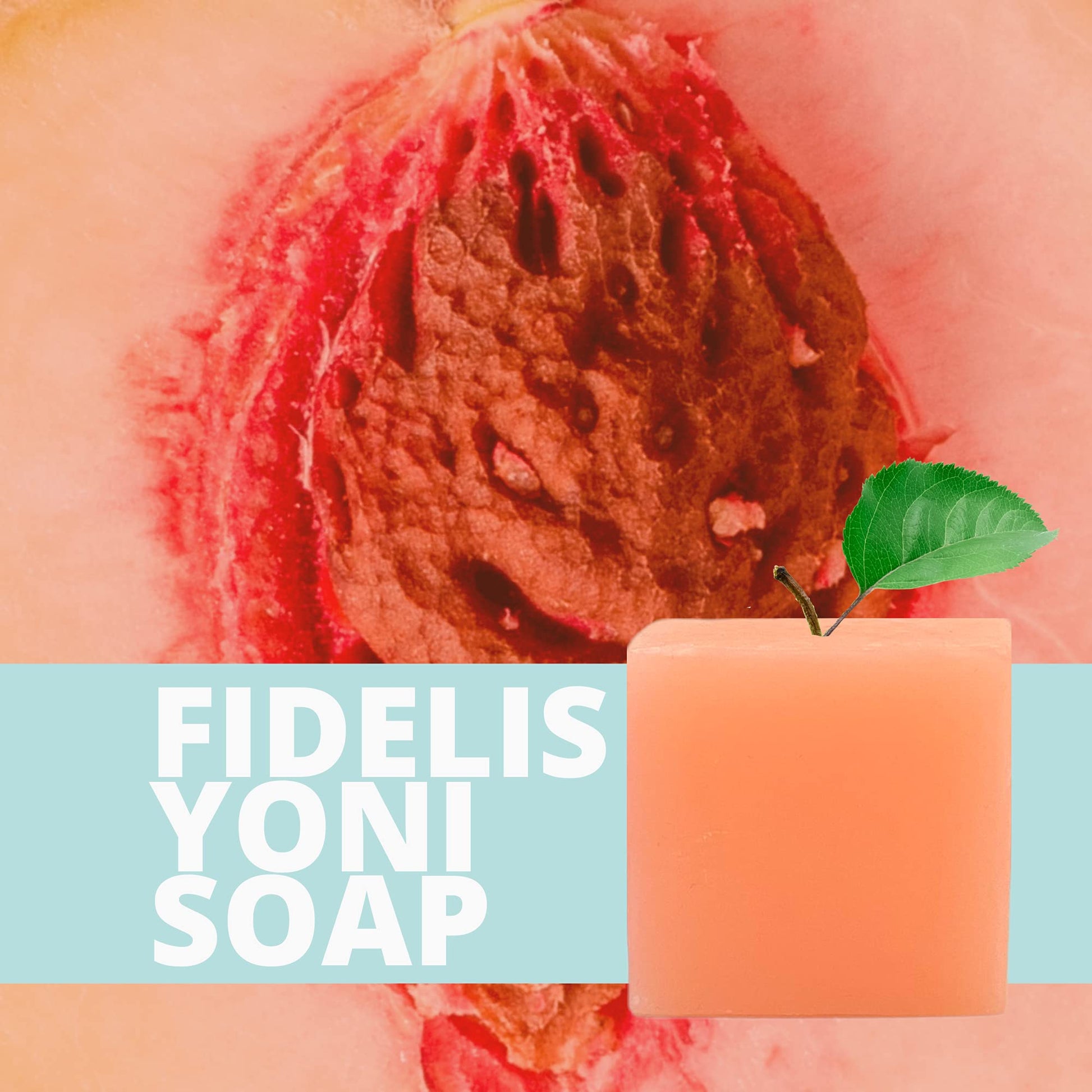 Fidelis Yoni Soap Bar (2 Pack) 3.5 Oz pH Balanced V Clean Natural Feminine Wash (Peach) Fidelis uk supplements