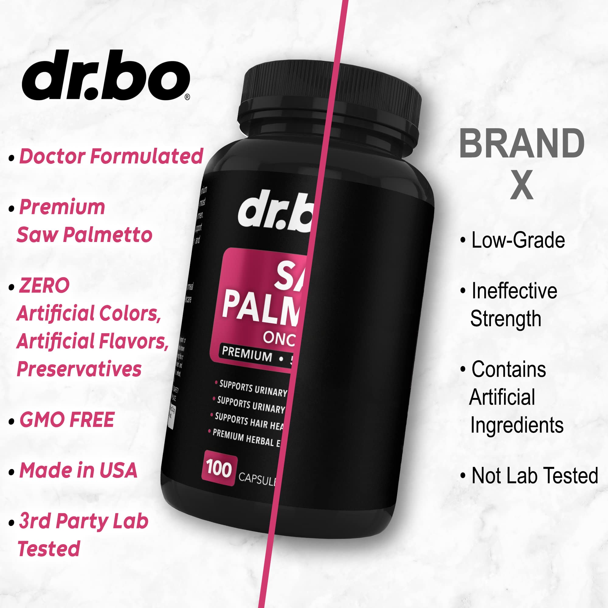 Saw Palmetto for Women Hair Loss - DHT Blocker for Women Hair Growth Plus Bladder DR. BO uk supplements