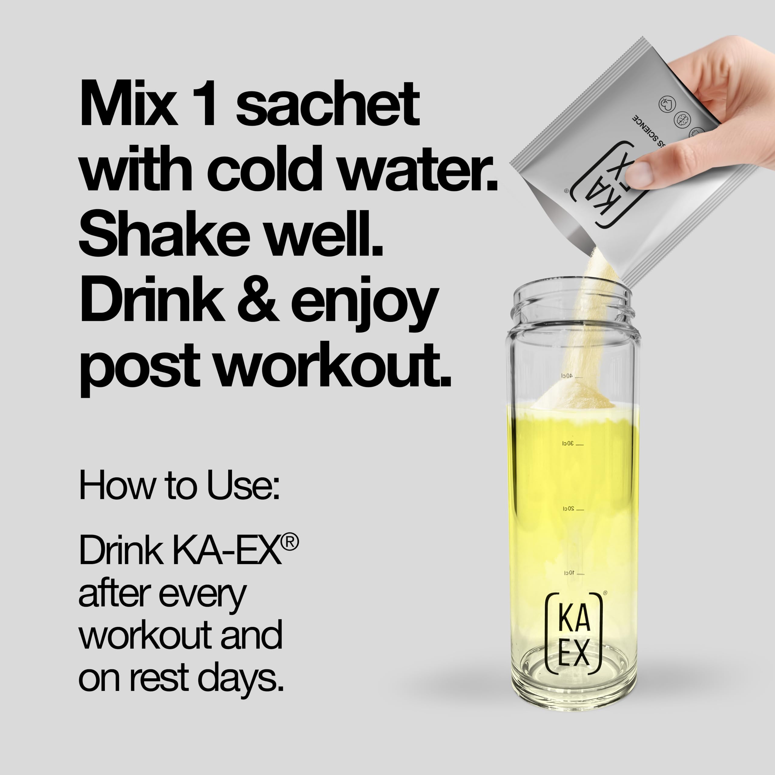 KA EX - Cortisol Stress Reducer for Athletes | Post-Workout Recovery Gamechanger | Clinically Tested and Trusted by Thousands of Pro Athletes | Swiss Science I Vegan (24 Pack) KA EX uk supplements