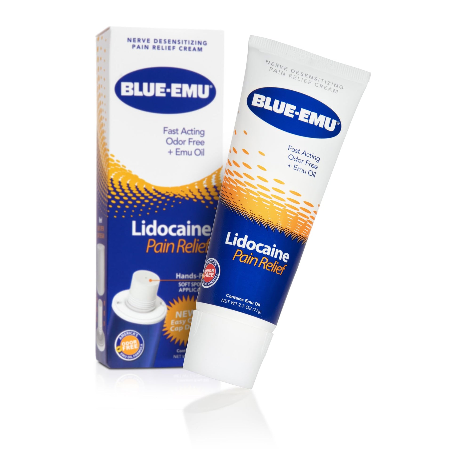 BLUE-EMU Lidocaine Pain Relief Cream for Fast, Numbing Relief, 2.7 Oz, 1 Pack BLUE-EMU uk supplements