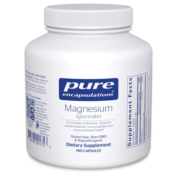 Pure Encapsulations Magnesium (Glycinate) - Supplement to Support Stress Relief, Sleep, Heart Health, Nerves, Muscles, and Metabolism* - with Magnesium Glycinate - 180 Capsules Pure Encapsulations uk supplements