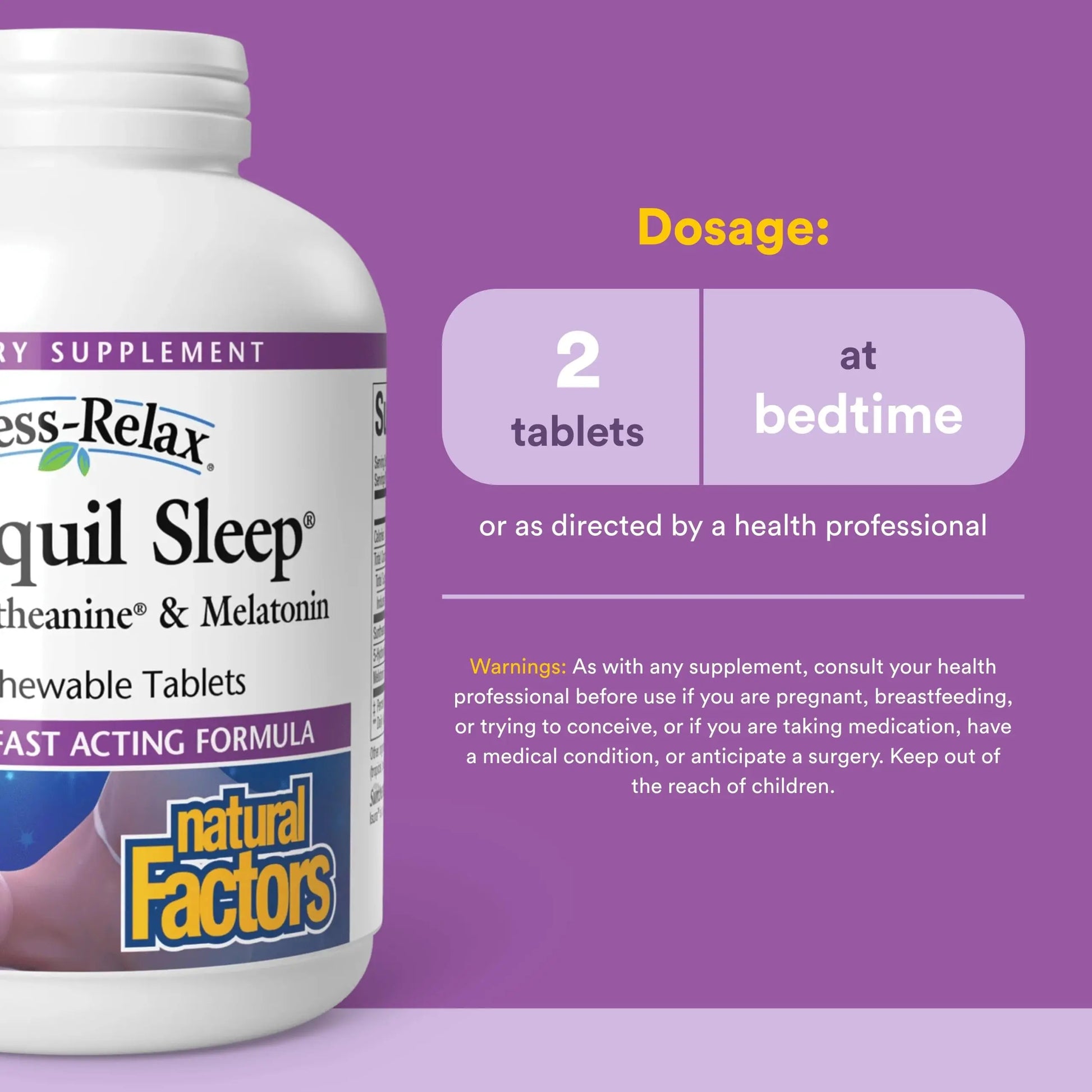 Natural Factors Stress-Relax Tranquil Sleep Tablet, 120 Count Natural Factors uk supplements