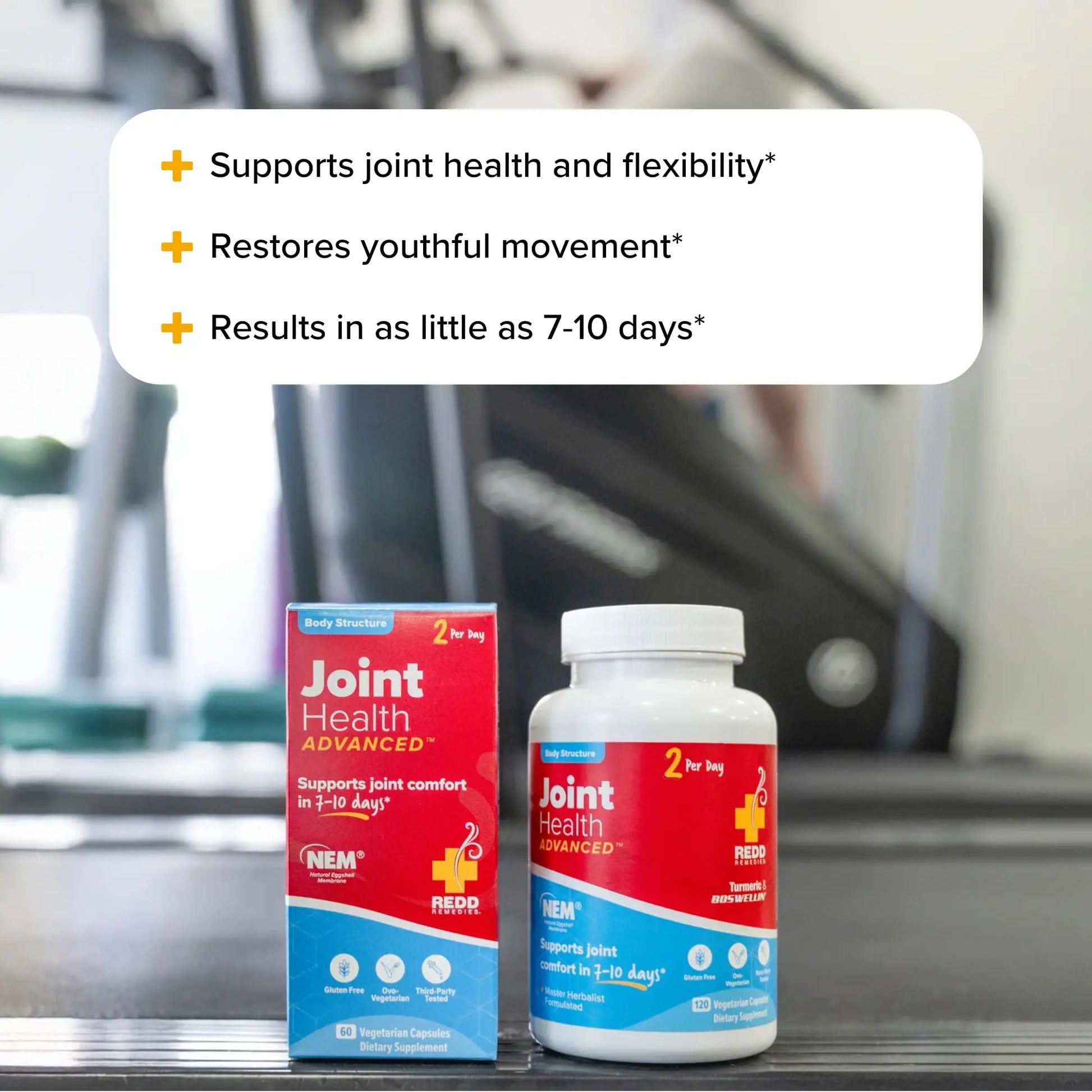 Redd Remedies, Joint Health Advanced, Helps Strengthen Connective Tissue and Cartilage, Fast-Acting Comfort with Boswellia Serrata and Turmeric, 60 Vegetarian Capsules Redd Remedies uk supplements