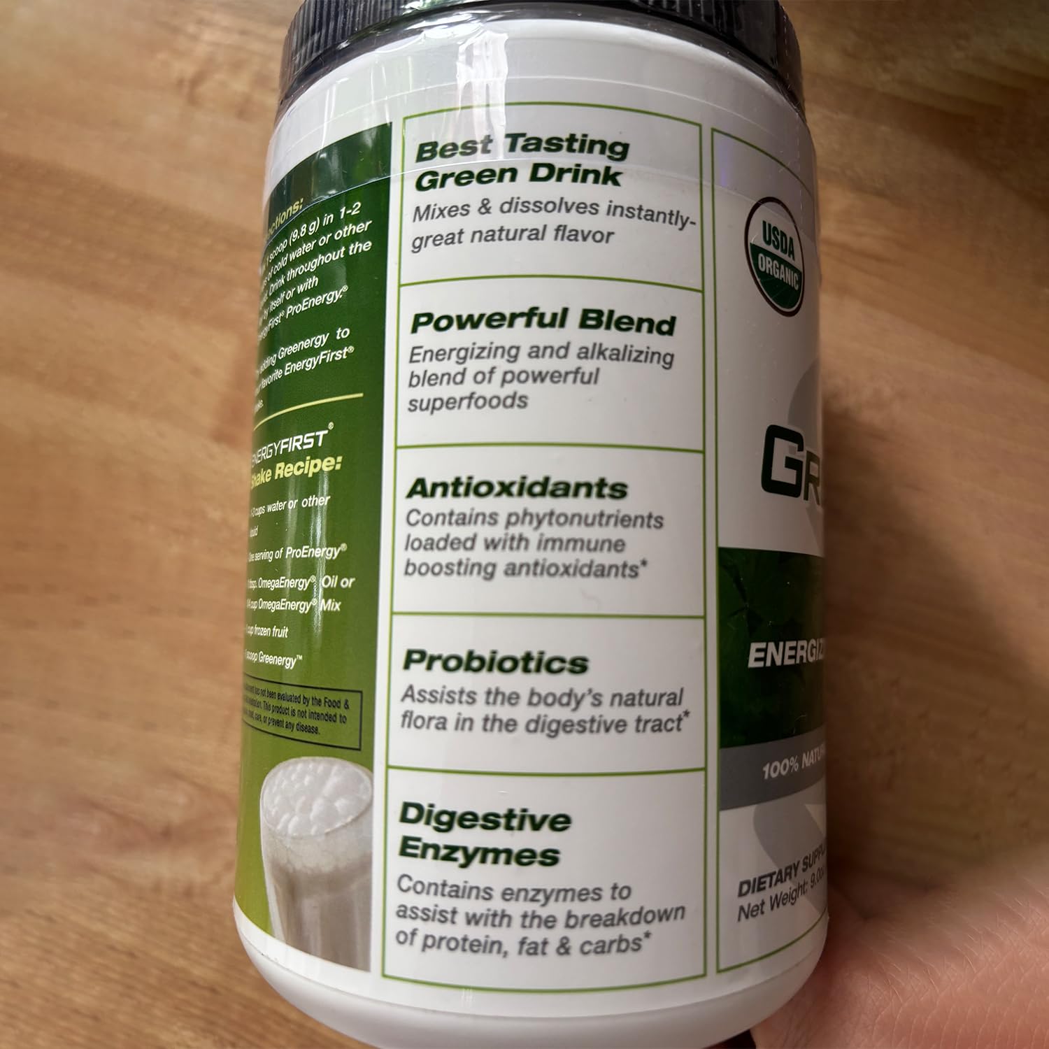 EnergyFirst Energize and Detoxify Greenergy Organic Superfood Powder - Vegan, Gluten-Free, Sugar-Free, Non-GMO - 30 Servings for Daily Energy & Immunity Boost! EnergyFirst uk supplements