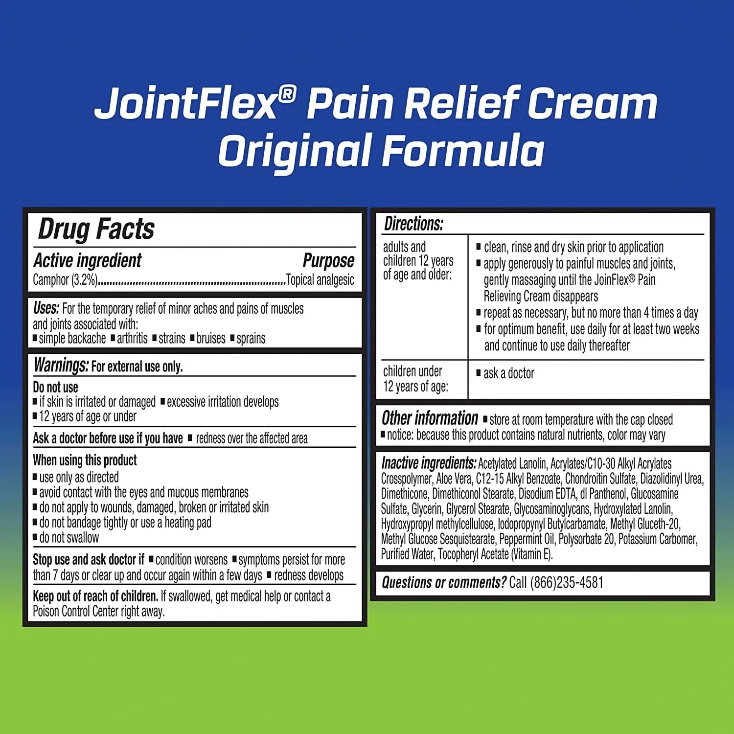 JointFlex Arthritis Pain Relief Cream, 4 oz Per Tube (10 Pack) JointFlex uk supplements