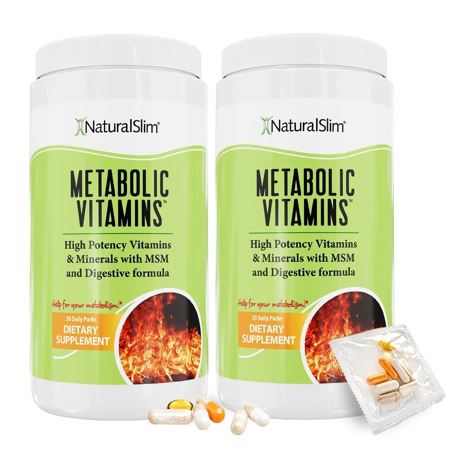 NaturalSlim Metabolic Vitamins - Combination of High Potency Multivitamins, Minerals, B Complex, Msm, & Digestive Formula Supplements NaturalSlim uk supplements