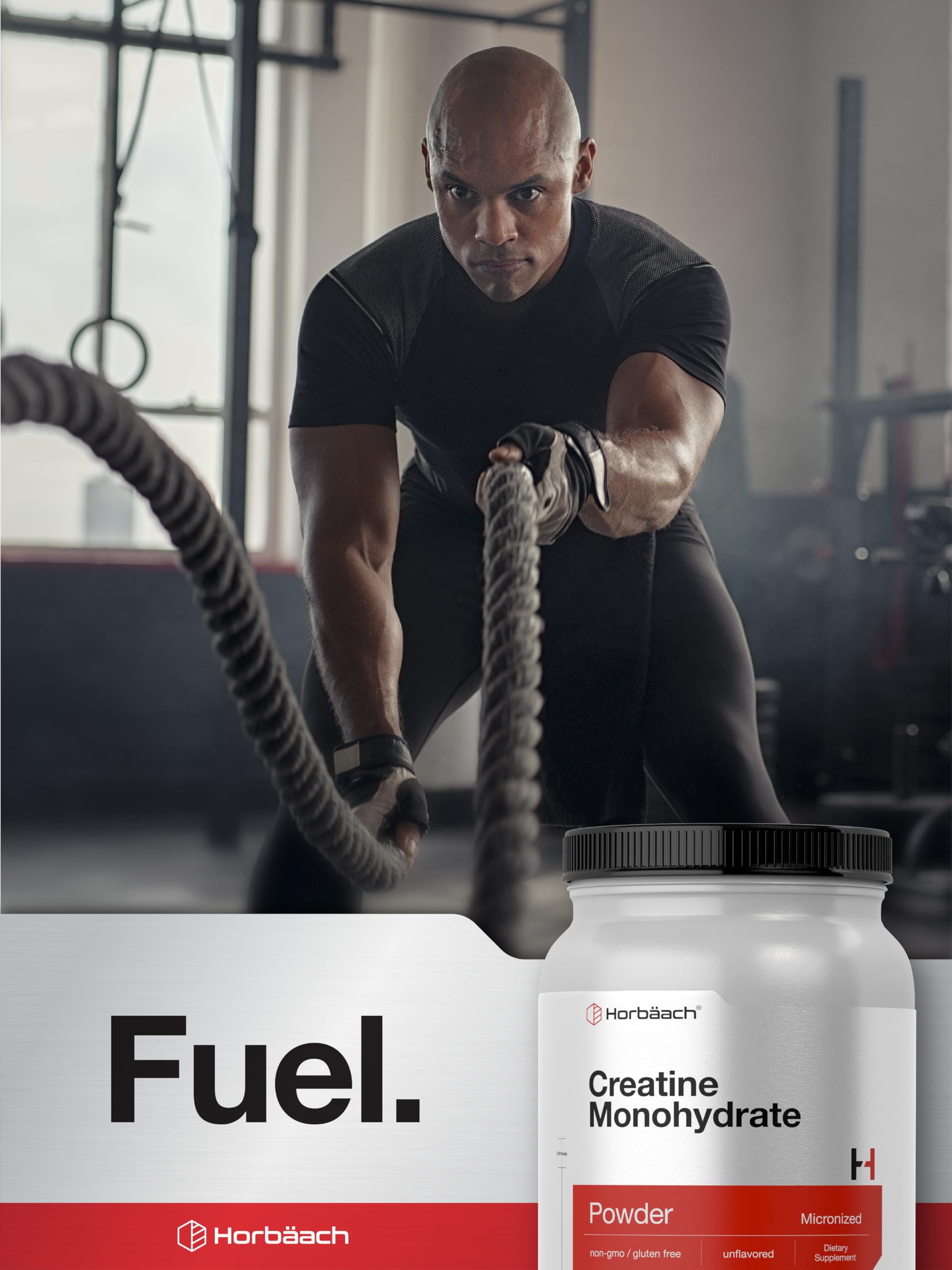 Horbäach Creatine Monohydrate Powder | 2.2lbs (35.2 oz) | Micronized and Unflavored | Vegetarian, Non-GMO, and Gluten Free Supplement Horbäach uk supplements