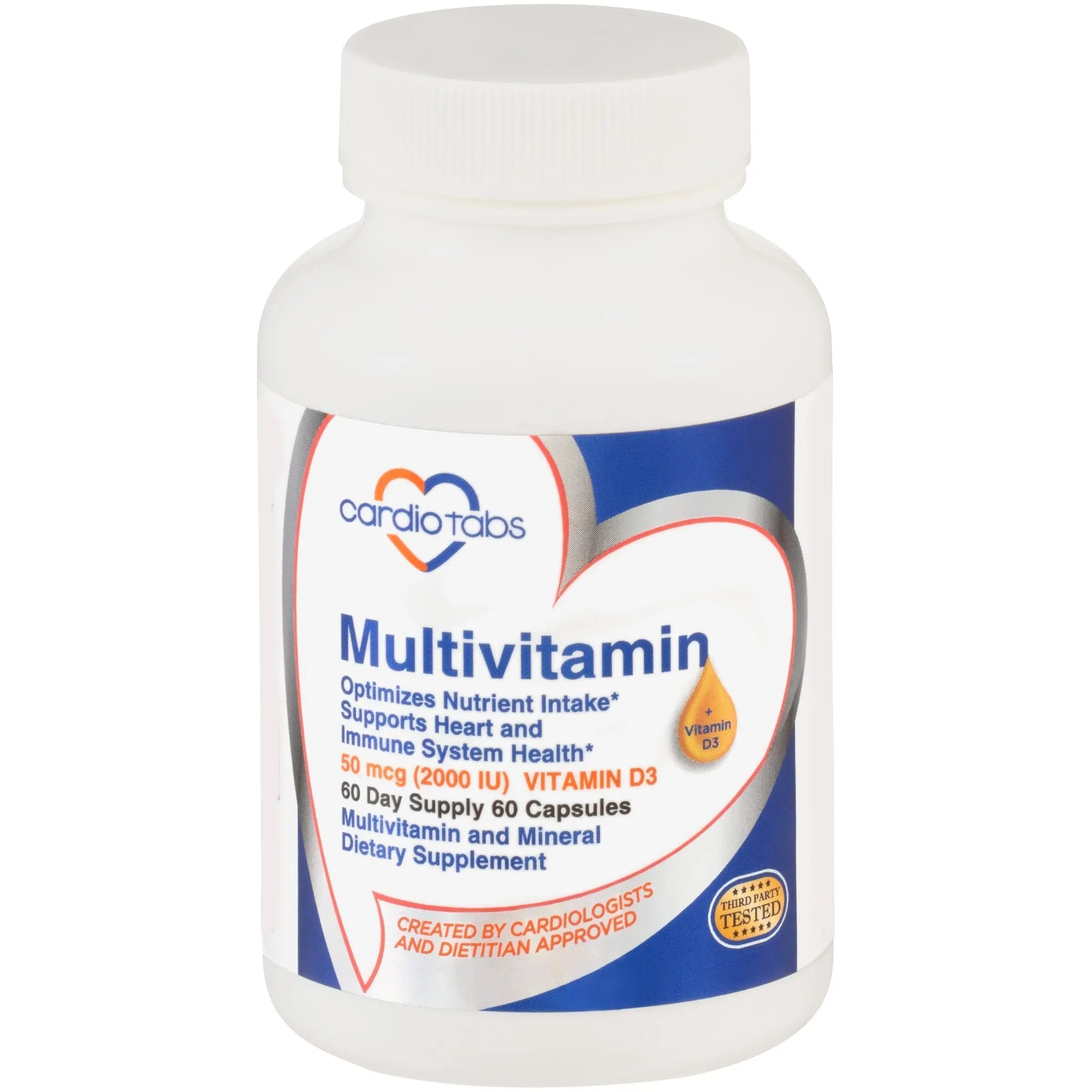 Cardiotabs Multivitamin - Heart and Immunity Supplements for Men & Women, Multivitamin for Men & Women, with Minerals B-Vitamin Complex CardioTabs uk supplements