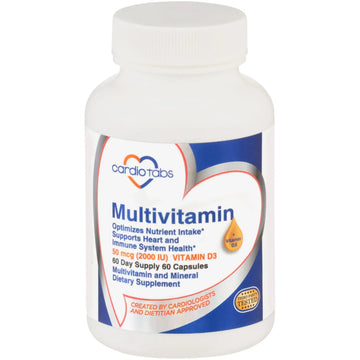 Cardiotabs Multivitamin - Heart and Immunity Supplements for Men & Women, Multivitamin for Men & Women, with Minerals B-Vitamin Complex CardioTabs uk supplements