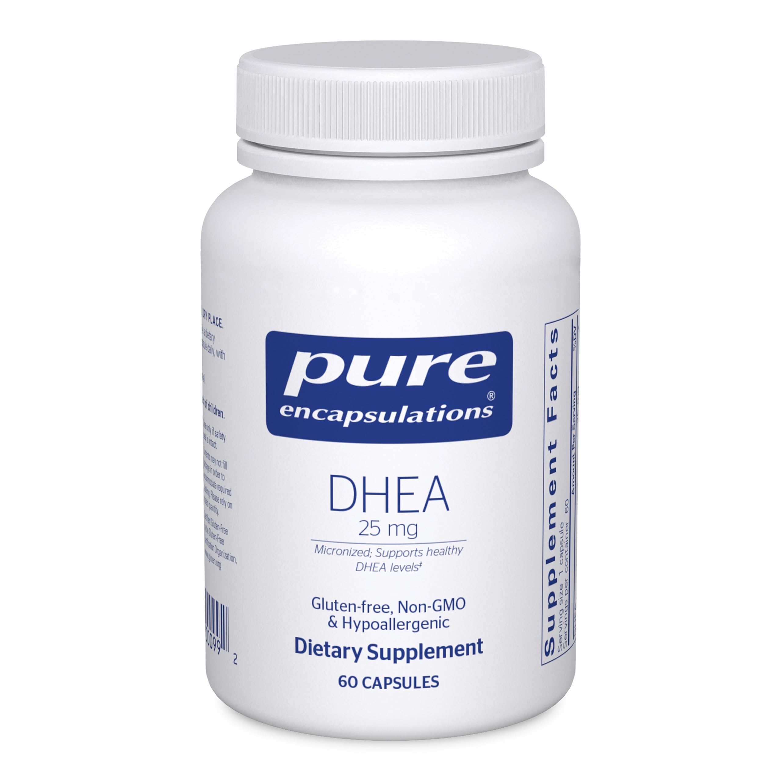 Pure Encapsulations DHEA 25 mg - Supplement for Immune Support, Hormone Balance, Metabolism Support, and Energy Levels* - with Micronized DHEA - 60 Capsules Pure Encapsulations uk supplements