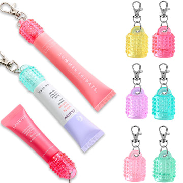 Lip Balm Keychain Cap for Laneige, Summer Friday and Glossier, Lip Balm Holder for Lanyard or Bag, Lip Gloss Keychain for Women,Replacement Cap with Stopper Prevent Spills Cupoita uk supplements
