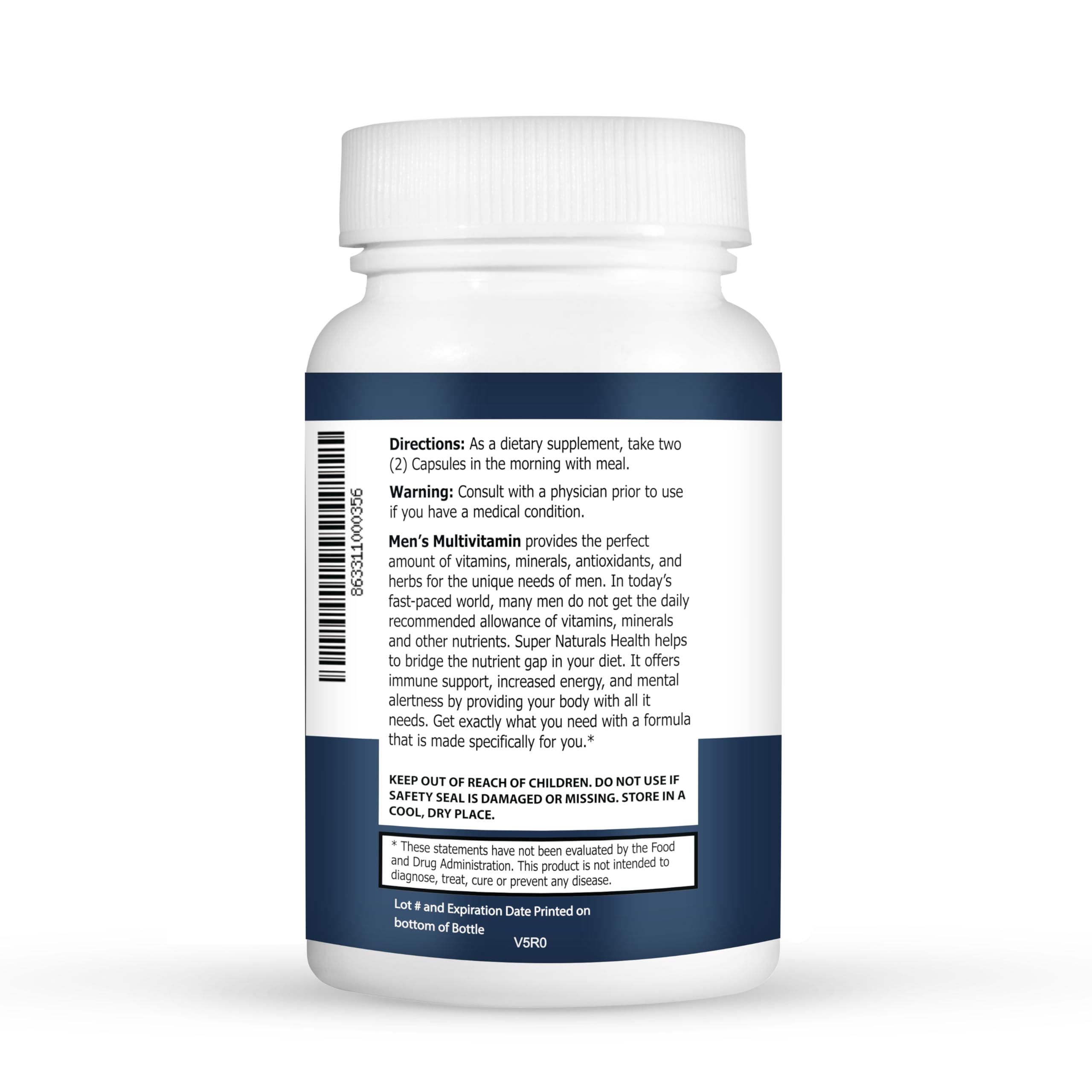 Super Naturals Men's Daily Multivitamin Energy Enhancer and Immune System Support for Men (60 Capsules, 30 Day Supply) JLM NUTRITIONALS uk supplements