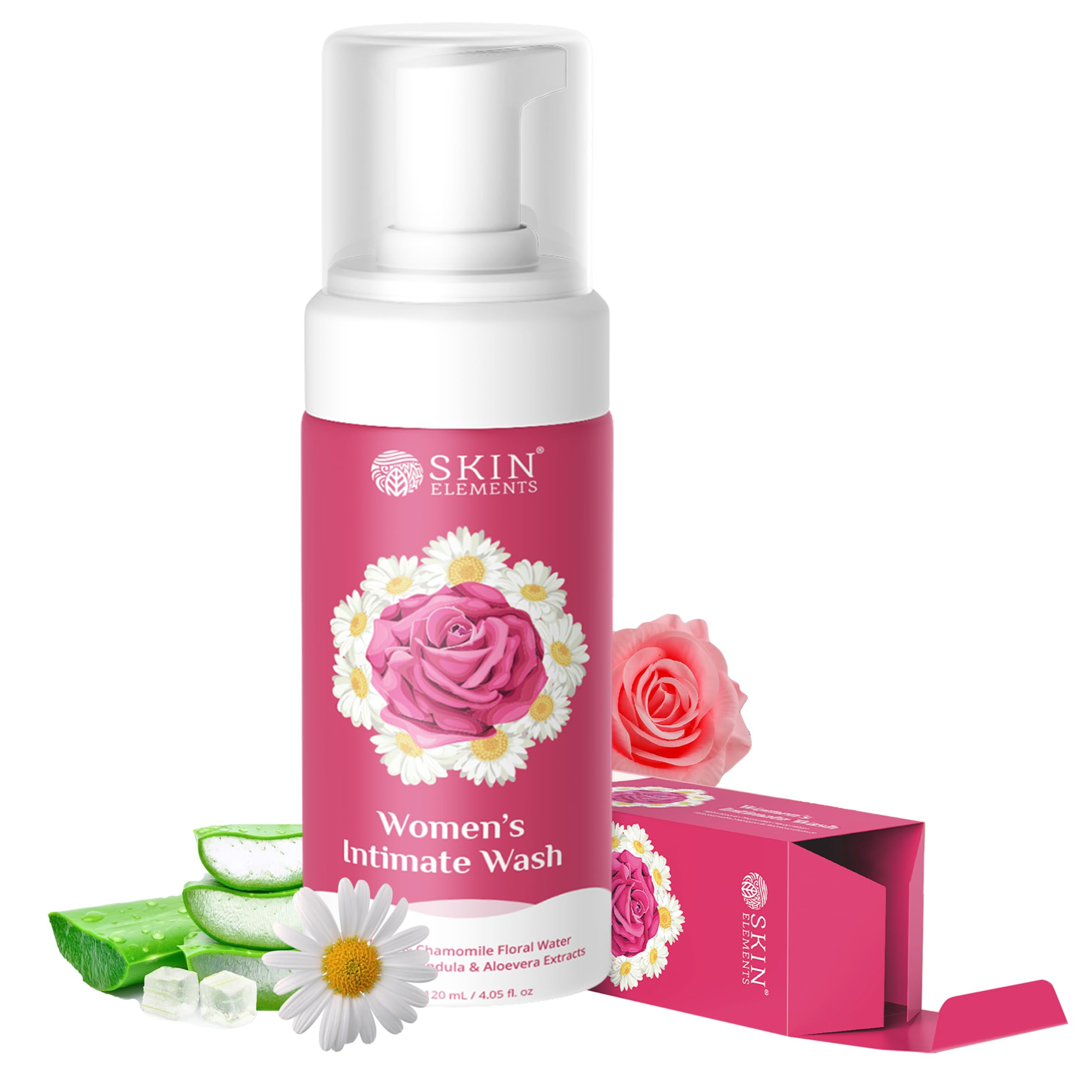 Skin Elements Intimate wash for Women (4.05 Fl Oz.) with Rose & Chamomile Water Skin Elements uk supplements