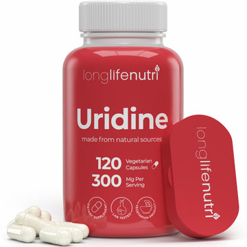 LongLifeNutri Uridine Monophosphate 300mg – Choline Precursor & Synaptic Function, Nootropic for Focus & Mental Performance, 120 Vegetarian Capsules, 4-Month Supply, GMP Certified, Made in USA LongLifeNutri uk supplements