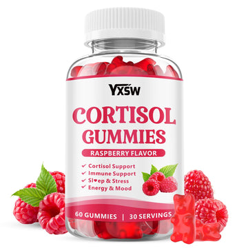 YXSW Cortisol Supplements Gummies for Women Sugar-Free Cortisol Gummies with Magnesium Glycinate Ashwagandha Rhodiola Rose for Relaxation, Focus, Zzz Support, Raspberry Flavor, 60 Count YXSW uk supplements