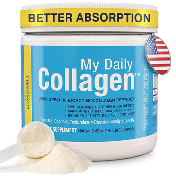 Premium Collagen Peptides Type 1 & 3 Collagen Powder - Hydrolyzed Bovine with Protein & Vitamin C – Unflavored Powdered Peptides Protein for Men and Women Joint & Cartilage Health – 30 Servings My Daily Collagen uk supplements