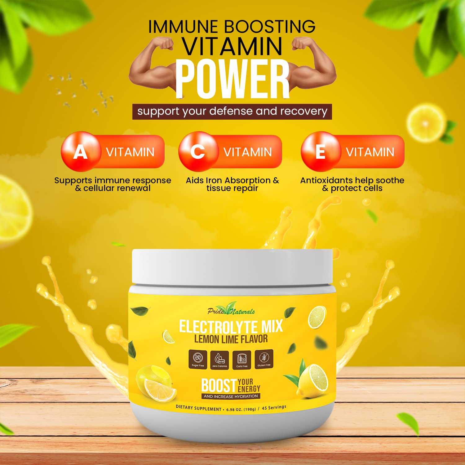 Electrolyte Powder - Refreshing Workout Recovery Electrolytes, Sugar Free, Gluten Free Pride Naturals, Inc uk supplements